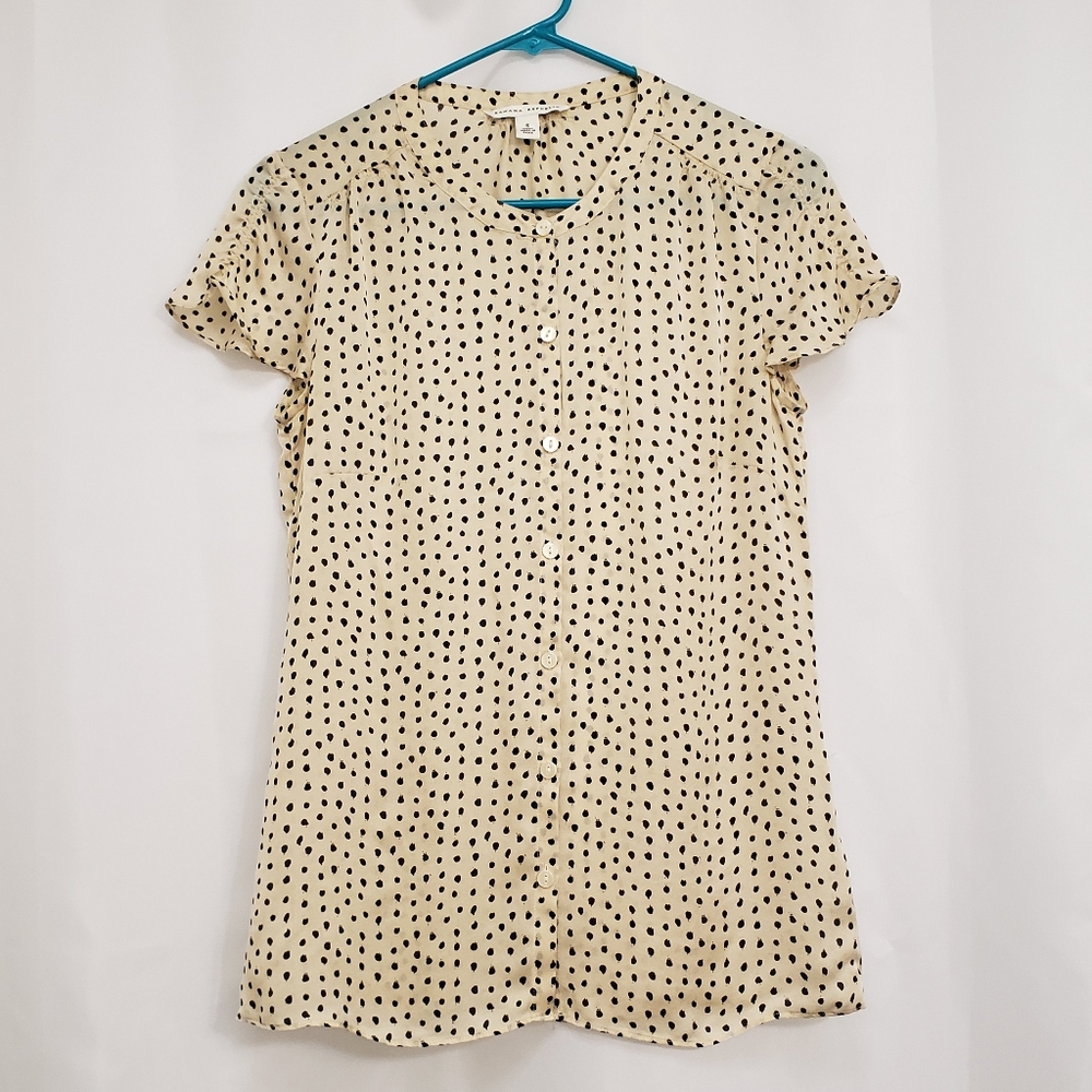 Banana Republic silk polkadot blouse